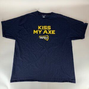 Northern Arizona Lumberjacks Champion Kiss My Axe Short Sleeve Shirt Mens 2XL